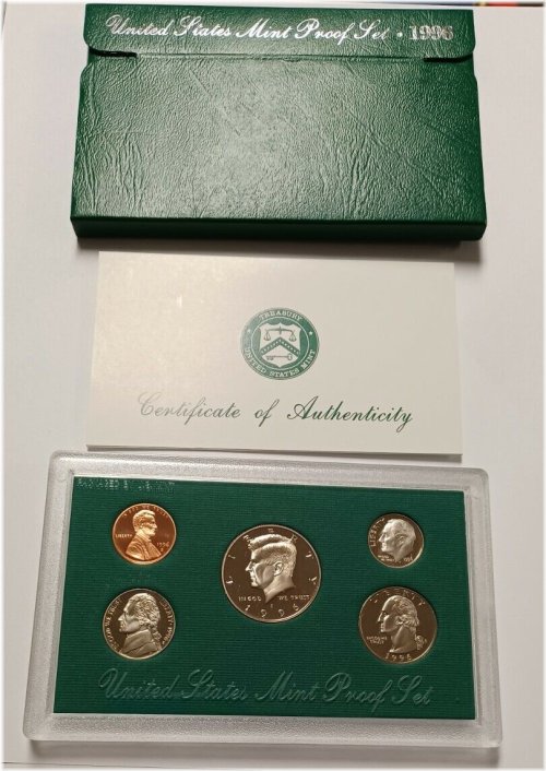 Complete 1996 US Proof Coin Set with Original Packaging and COA