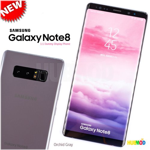 Silvery Orchid Galaxy Note 8 Replica Phone - Realistic Toy Model (Non-Functional)