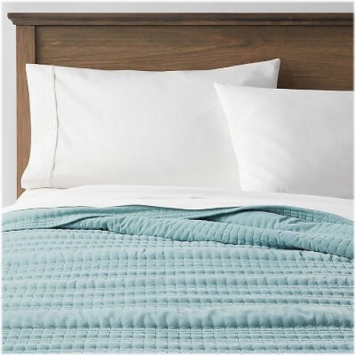 Lofty Velvet Teal Blue Quilt