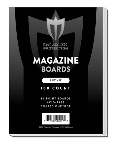 MagShield Backing Boards - Pack of 100 Acid-Free Boards for Magazine Size Comics