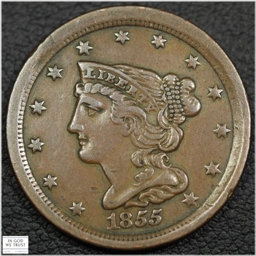 Copper Braided Hair Half Cent