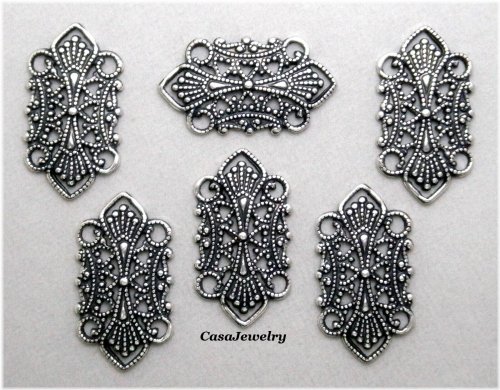 Filigree Sterling Silver Connector Set