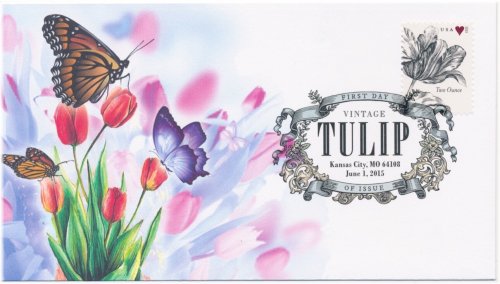 Vintage Tulip Themed First Day Cover