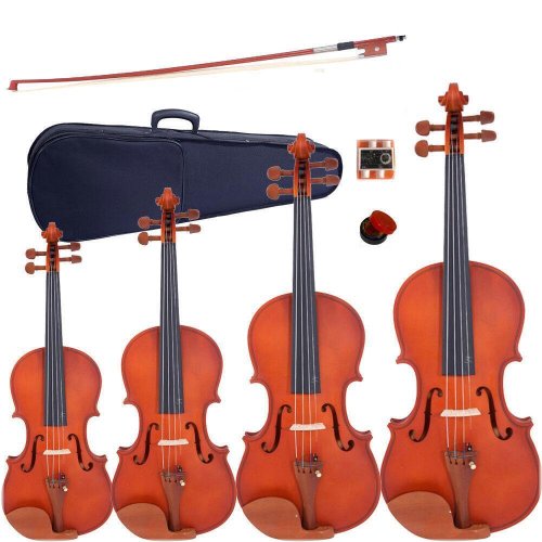 Maple Matte Acoustic Violin Set with Hard Case - Perfect Gift for Professionals