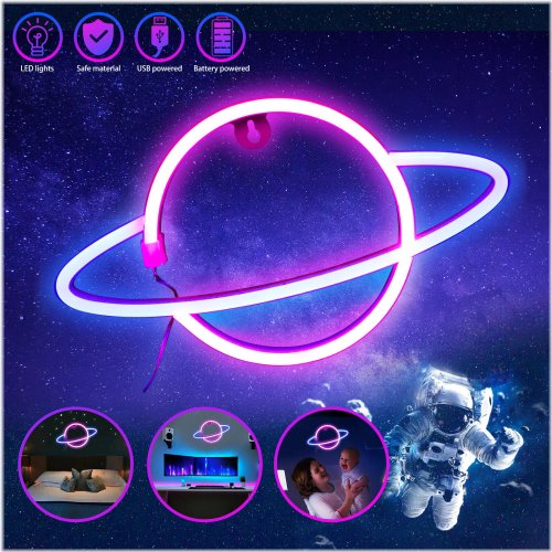 Galactic Glow LED Neon Wall Art Lamp