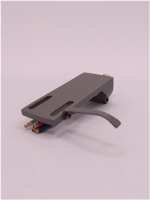 Adjustable Azimuth Headshell with Gray Silver Cables