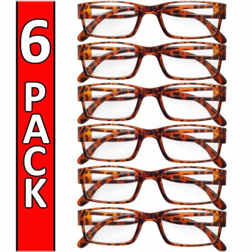 Square Frame 6-Pack Reading Glasses Set