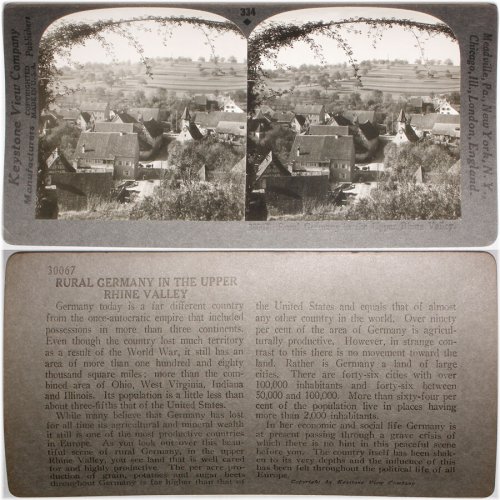 Rhine Valley Townscape in Keystone Stereoview #334