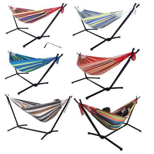 Relaxation Haven Double Hammock Set