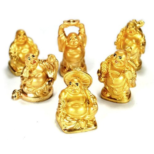 Gleaming Collection of Laughing Buddha Figurines