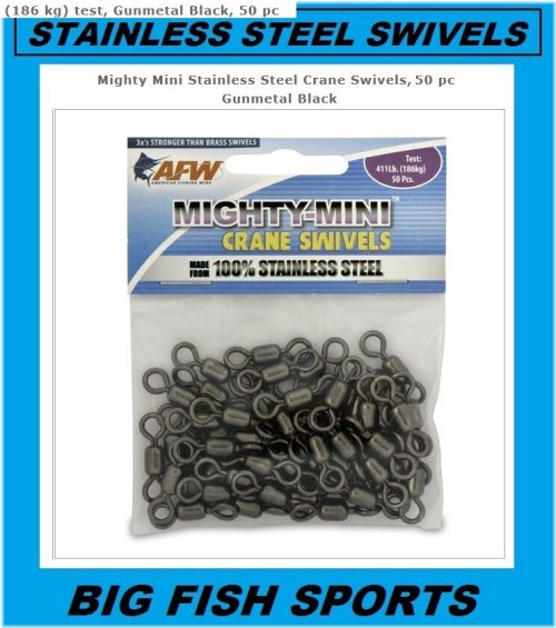 Mighty-Mini Stainless Steel Crane Swivels by AFW (50 Pack)