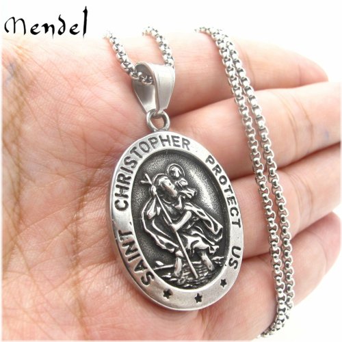 Saint Christopher Amulet Pendant Necklace