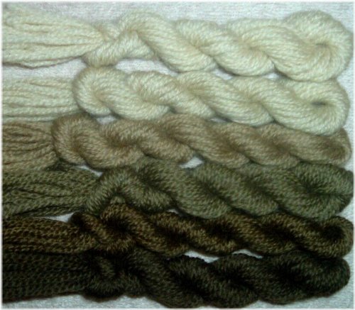 Khaki Greens Crewel Kit