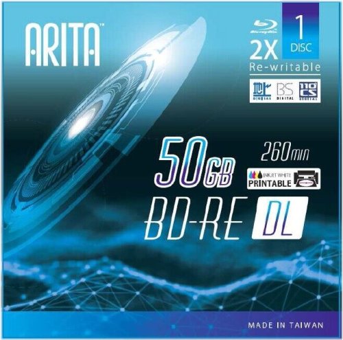 Arita Dual Layer White Inkjet Printable Rewritable Disc