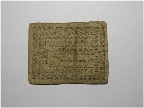 Elizabeth Borough Penny Note