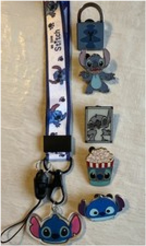 Stitch Collectible Pin Set with Lanyard