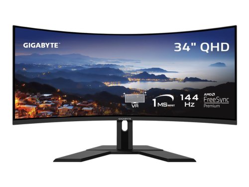 Curved High-Refresh Gaming Display - 34" Widescreen with 144Hz Refresh Rate and 3440 x 144