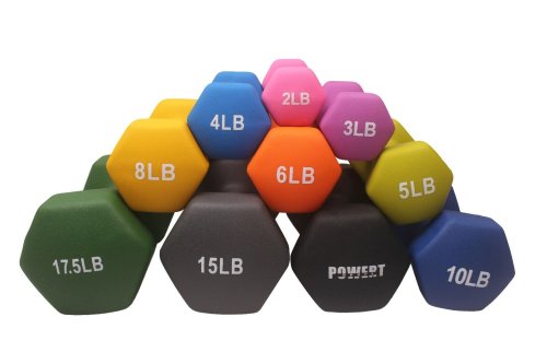 ColorFit Neoprene Coated Strength Training Dumbbells - One Pair