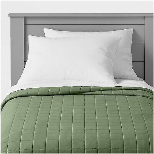Green Tent Microfiber Stitch Bedding