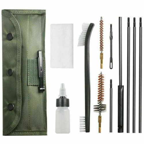 Precision Care Rifle Cleaning Kit with Nylon Brushes and Pouch