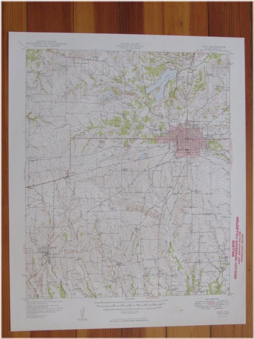 Paris Texas 1949 Original Vintage USGS Topo Map