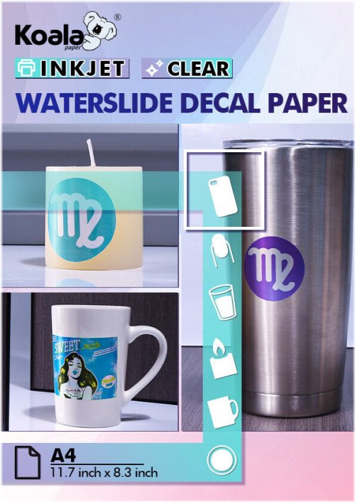 Clear Waterslide Decal Paper 5-Pack