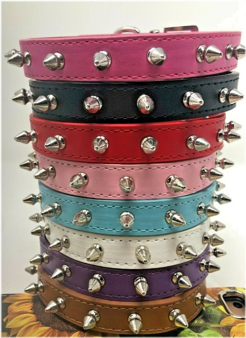 Rivet Stud Faux Leather Adjustable Collar