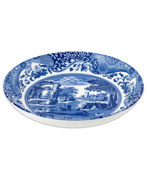 Blue Italian Fine Earthenware Pasta Bowl