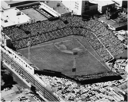 Vintage Minor League Baseball Stadium Print
