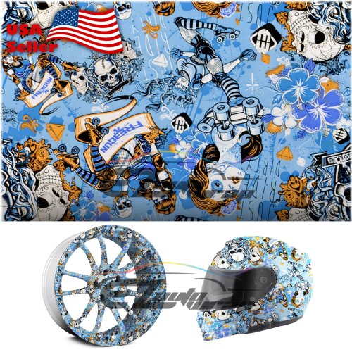 Hydrographic Marionette Doll Skull Film #16