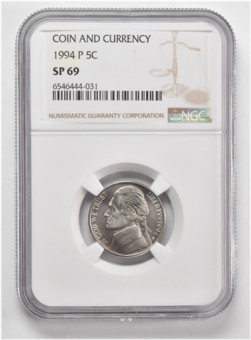 1994-P SP69 Jefferson Nickel Specimen