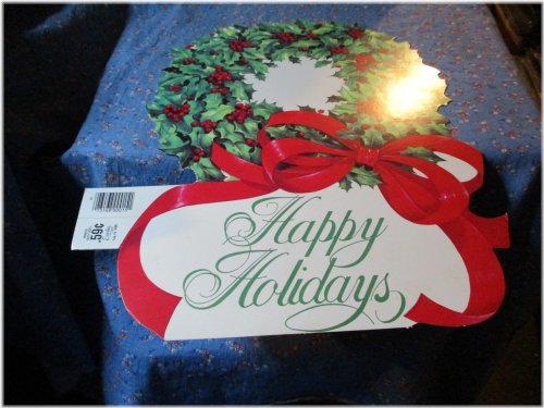 Eureka Christmas Diecut Happy Holidays Wreath