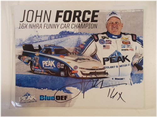 John Force's Autographed NHRA Hero Card