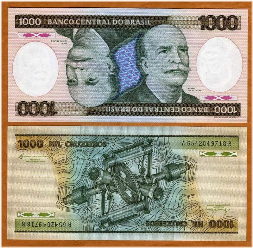 Cruzeiros of Brazil, 1,000 (1000) Note (1984)