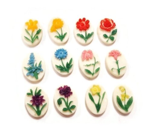 Hong Kong Floral Oval Cabochon Set