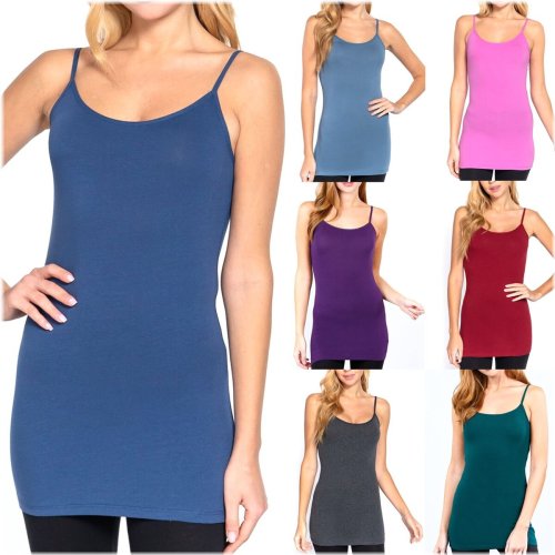 Cotton Stretch Long Camisole
