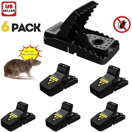 Rodent Wrangler Set: 6 Reusable Snap Traps for Mice and Rats