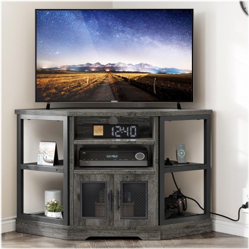 Corner Media Hub Cabinet