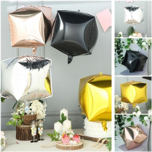 Cube Mylar Foil Balloon Set