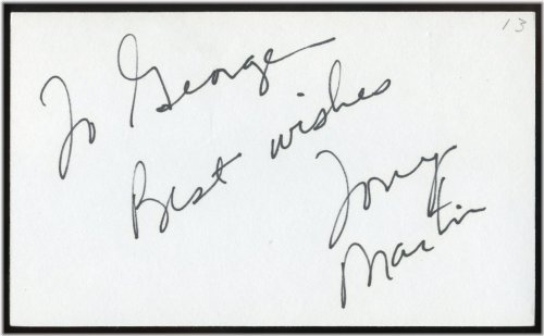 Tony Martin Signed Memorabilia - 'Walk Hand in Hand