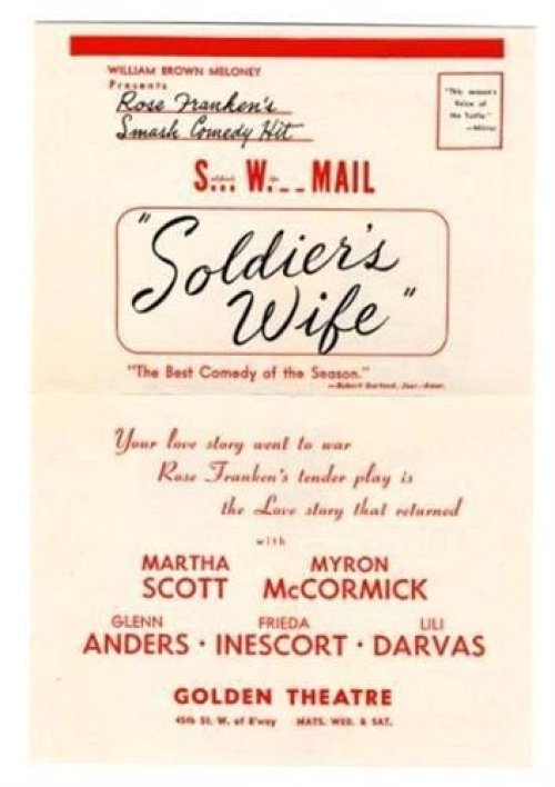 Golden Theatre 1944 Comedy Playbill