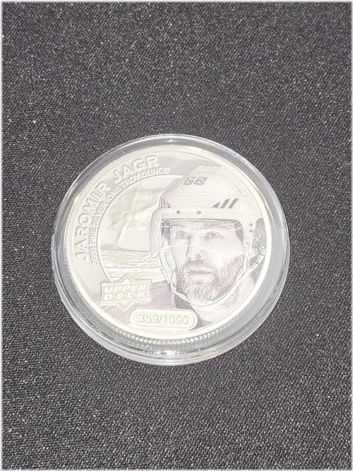 Jagr's Silver Tribute: 2017 UD Grandeur High Relief Coin