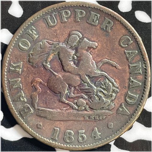 Upper Canada Half Penny Token - 1854
