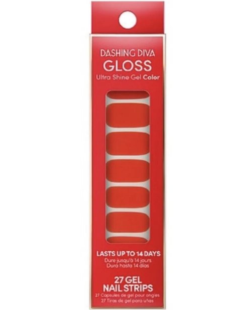 Vibrant Poppy Gloss Nail Strips