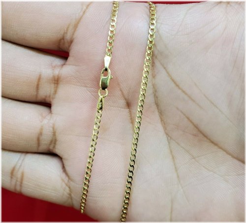 Golden Curb Chain Necklace