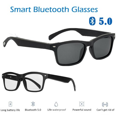 Polarized Bluetooth Smart Shades with Built-in Headphones and Mic