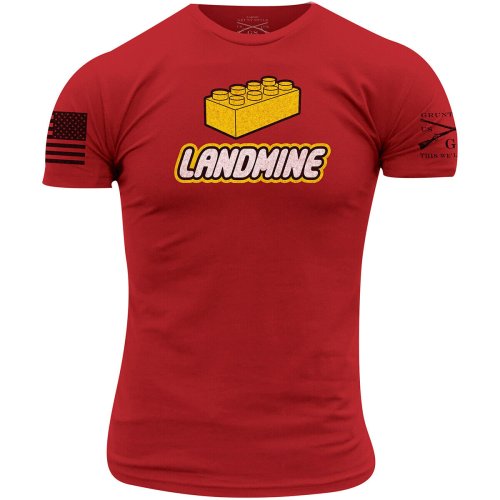 Red Landmine Tee for Men by Grunt Style