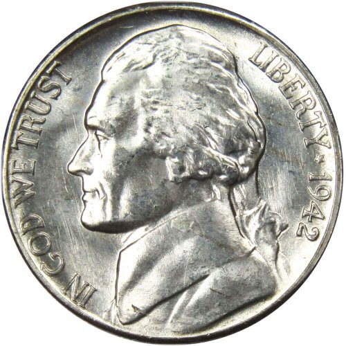 Silver War Nickel - 1942 S Uncirculated