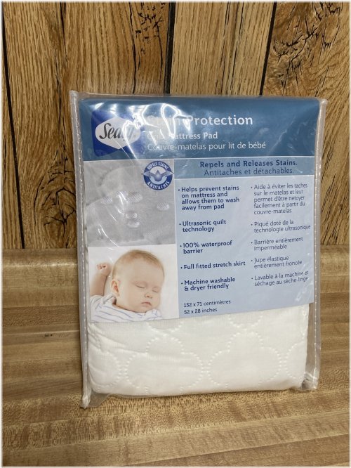 Sealy Waterproof Stain Protection Crib Mattress Pad