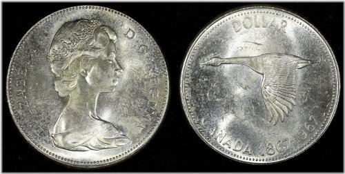 Canadian Silver Goose Dollar 1967